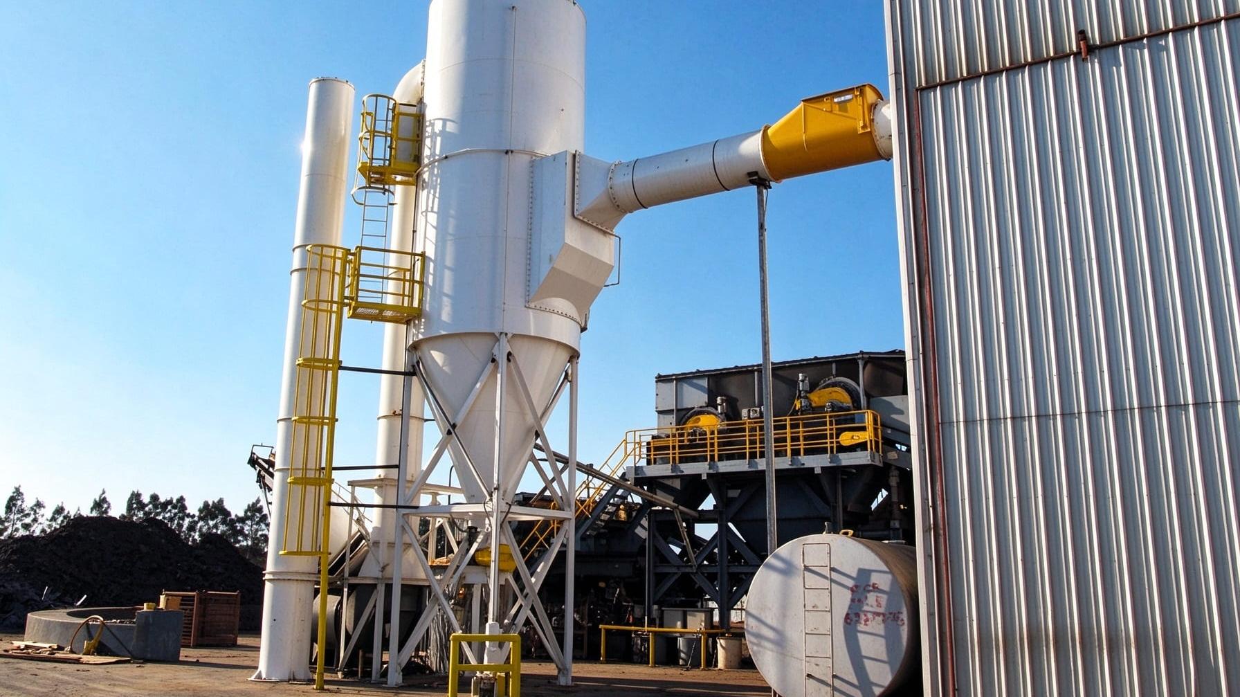 Dust collection and emission control equipment in fertilizer plant
